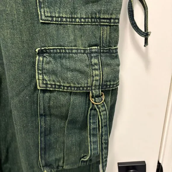Wild Fable Mid Rise Baggy Cargo Pants Green Size 12 NWT Utility Wide Leg - Picture 5 of 10